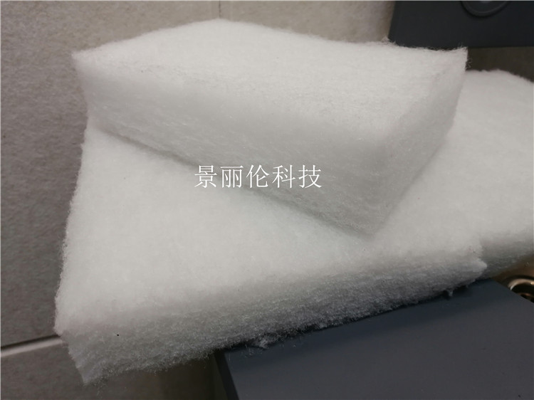 白色玻璃棉吸音棉特写，蓬松纤维结构，用于吸音降噪及防撞软包填充材料