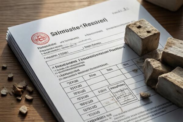 防撞软包燃烧检测报告与氧指数数据页特写，报告编号清晰，桌面散落取样材料块，侧光质感分明